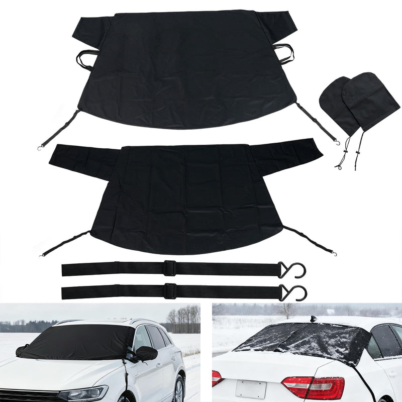 Load image into Gallery viewer, Goplus Car Windshield Snow Cover Set, Heavy Duty 600D Oxford Fabric Front & Rear Ice Frost Protectors