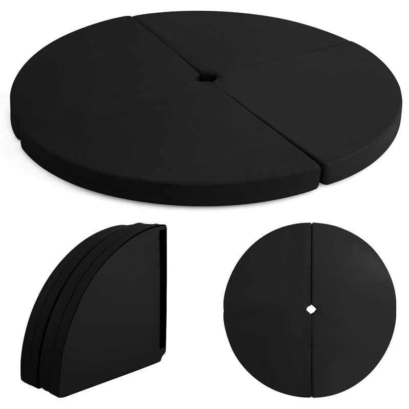 Load image into Gallery viewer, Goplus Pole Dance Crash Mat, Round Portable Yoga Mat with EPE Foam, Safety Dancing Cushion Specialized Fall Safety Padding