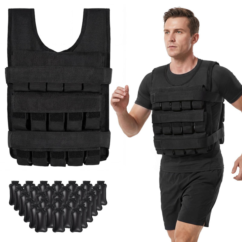 Load image into Gallery viewer, Goplus 66lbs Adjustable Weighted Vest with 30 Removable Metal-Sand Weigh