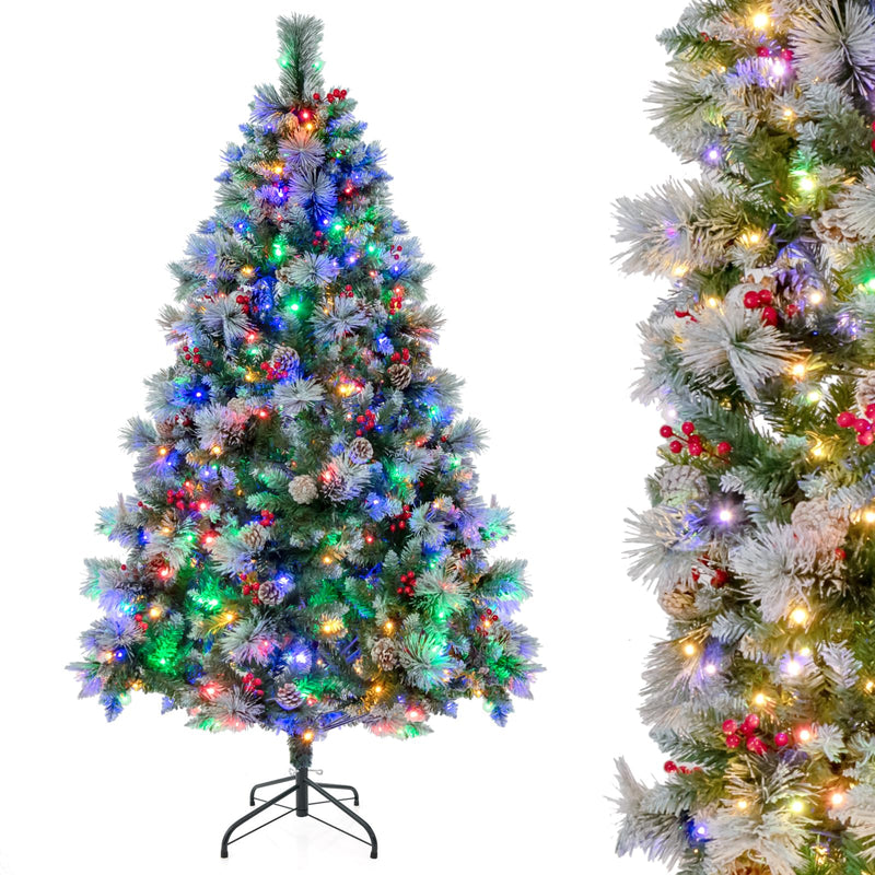 Load image into Gallery viewer, Goplus 6ft Pre-Lit Artificial Christmas Tree, Hinged Xmas Tree, for Office Home Decor