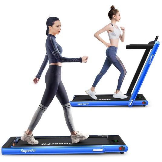 Goplus 2 in 1 Under Desk Treadmill, 2.25HP Superfit Folding Treadmills for Home Office w/Smart APP