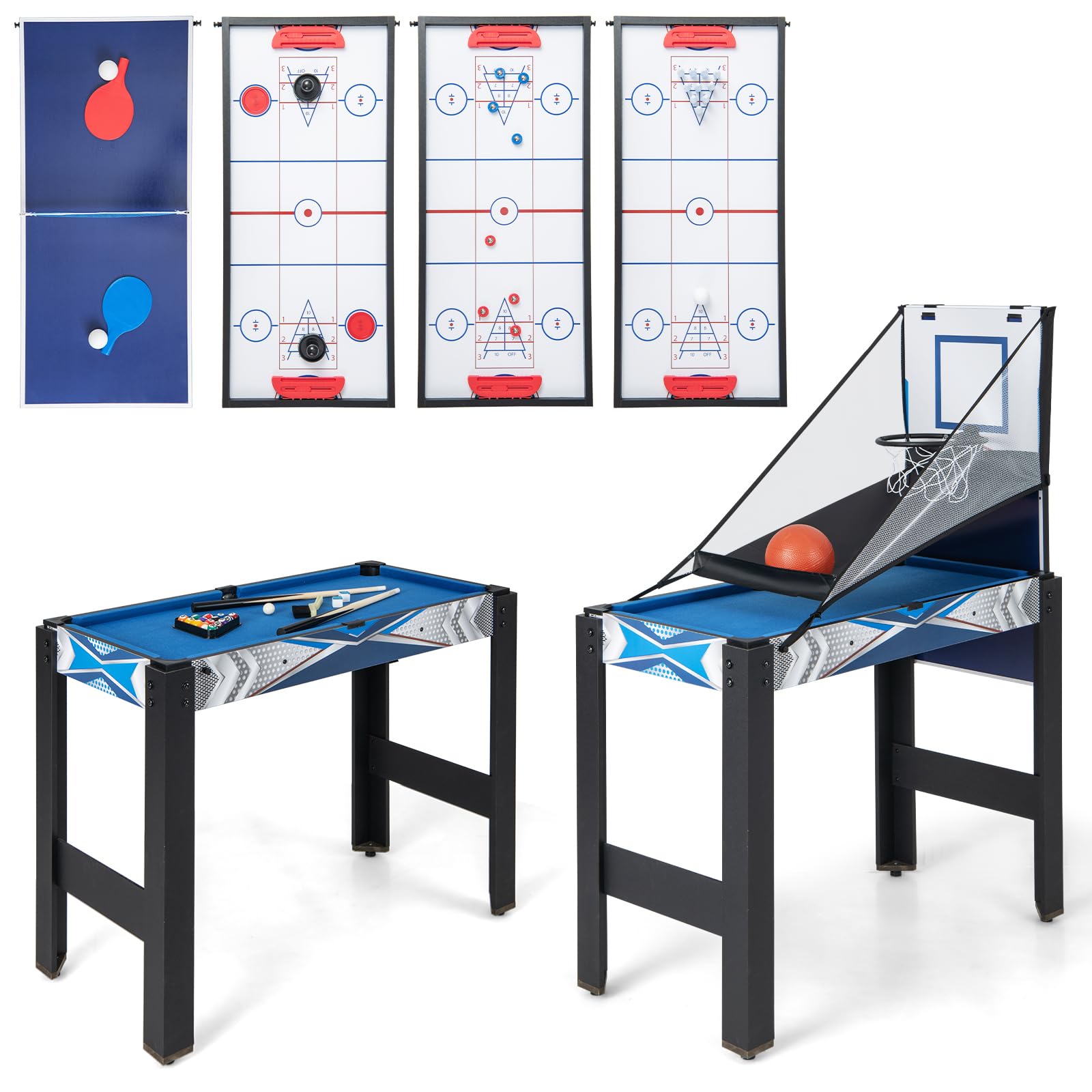 thumbnail image 2 of Goplus 14-in-1 Multi Game Table, Combo Game Table W/Foosball, Air 2 of 12