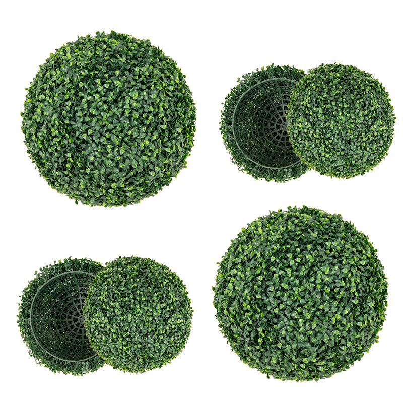 Load image into Gallery viewer, Goplus 2 PCS 16 Inch Artificial Plant Topiary Ball, Round Faux Boxwood Balls Outdoor, Wedding and Home Décor