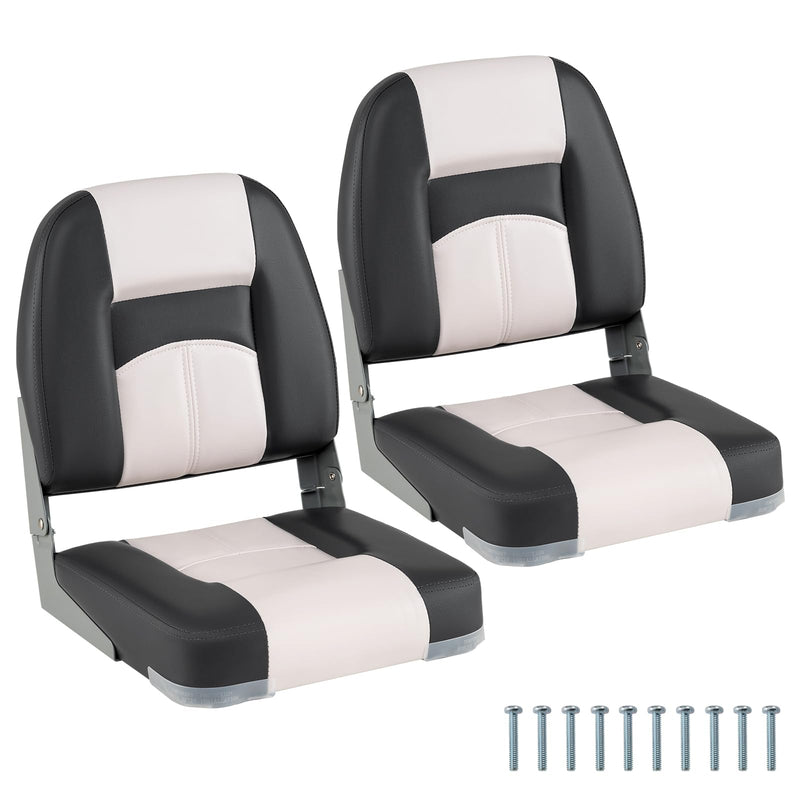 Load image into Gallery viewer, Goplus 2-Pack Boat Seats with Thick Sponge Padding and Fixing Bolts-Gray