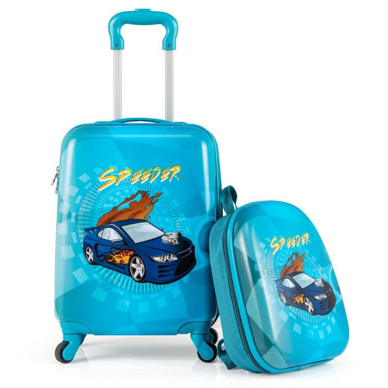 Load image into Gallery viewer, 2 PCS Kid Luggage Set With Spinner Wheels for Children Boys Girls-Navy