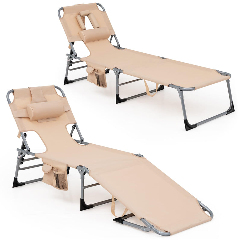 Load image into Gallery viewer, Patio Lounge Chair, Adjustable Folding Recliner