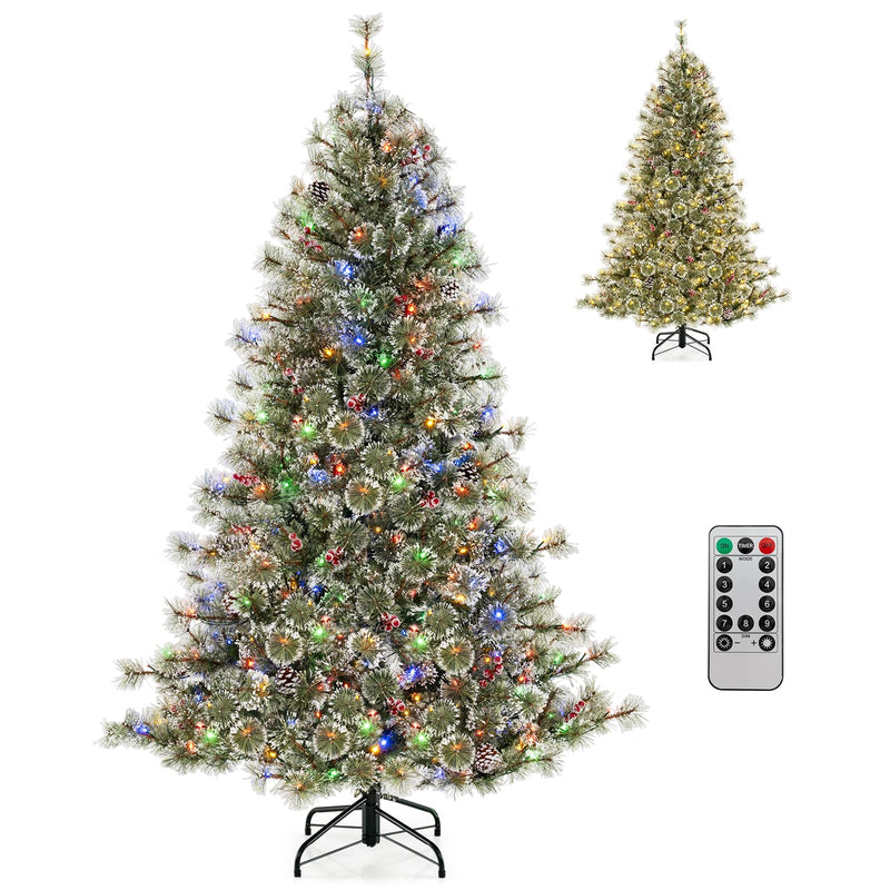 Load image into Gallery viewer, Goplus 6ft / 7.5ft / 9ft Pre-Lit Artificial Christmas Tree with 360° Quick Power Connector