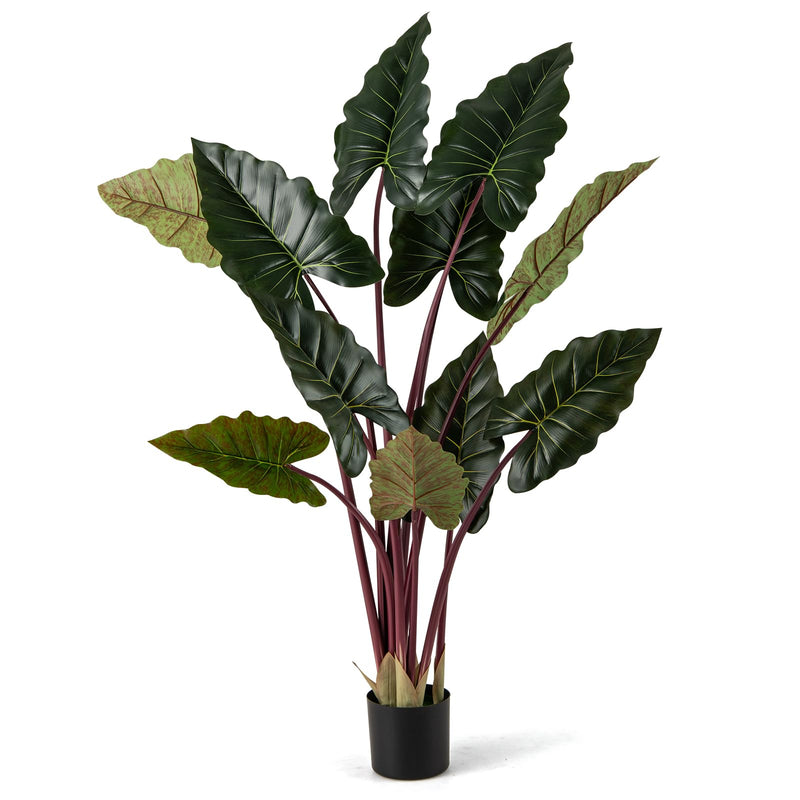 Load image into Gallery viewer, Goplus 63" Tall Fake Pre-Potted Plant w/ 11 Faux Leaves & Bendable Stems
