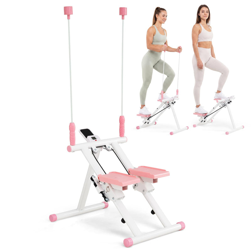 Load image into Gallery viewer, Goplus Stair Stepper Foldable Vertical Climber Exercise Machine with Detachable Handlebar