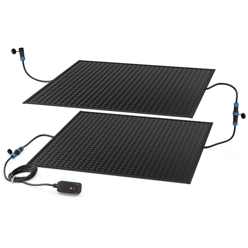 Load image into Gallery viewer, Goplus Heated Snow Melting Mat, Heated Outdoor Mat for Winter Snow Removal (30” x 30” with Power Cord + Without Power Cord)