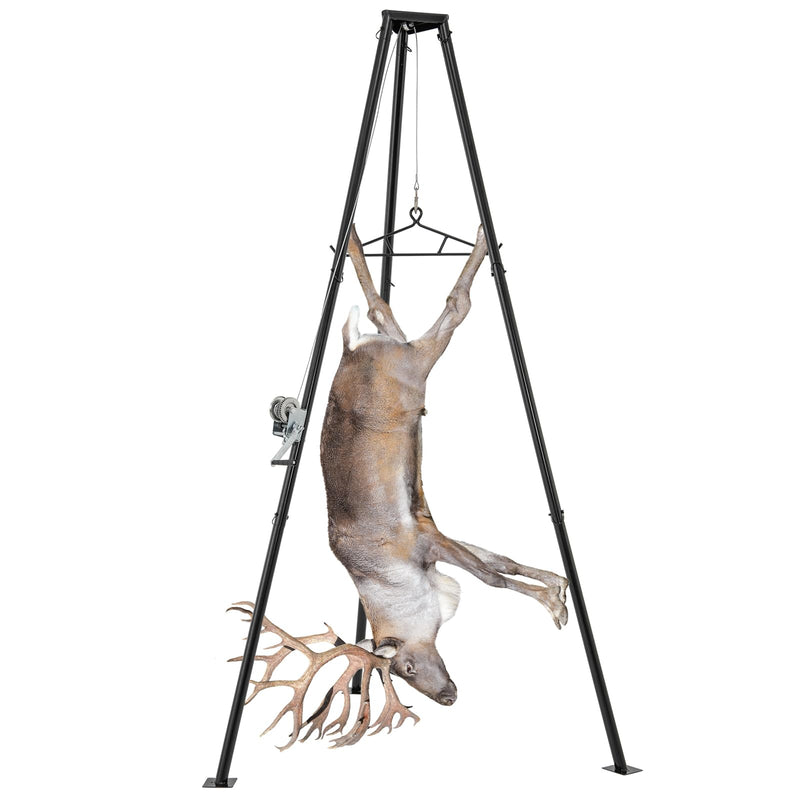 Load image into Gallery viewer, Goplus Tripod Game Hoist, 600 LBS Capacity Hunting Deer Stand with Adjustable Gambrel, Lifting Winch