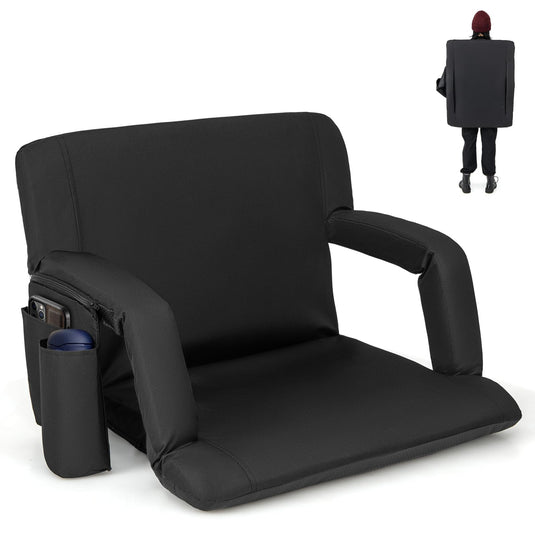 Goplus Stadium Seating for Bleachers 24.5’’ Wide Folding Bleacher Chair