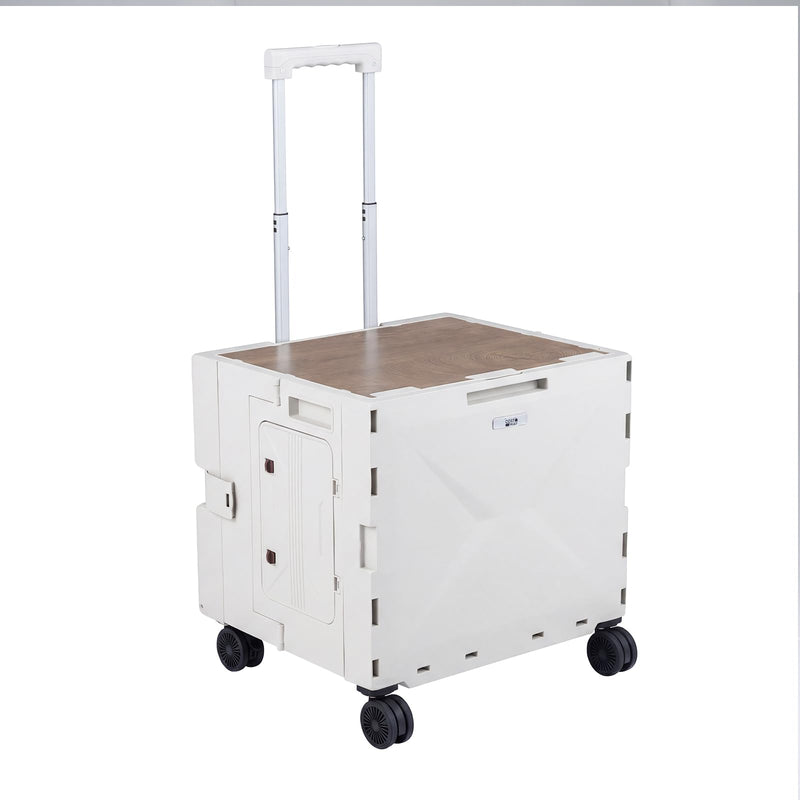 Load image into Gallery viewer, Goplus Foldable Utility Cart on 4 Rotate Wheels