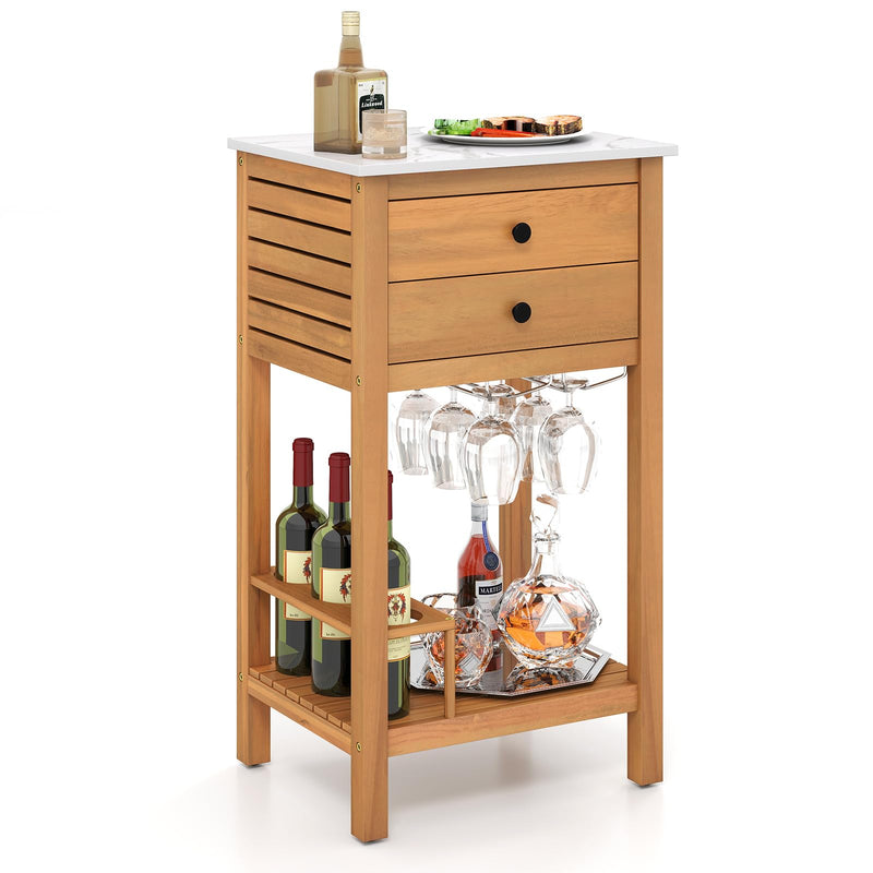 Load image into Gallery viewer, Goplus Outdoor Bar Buffet Sideboard for Backyard Garden Deck Corner