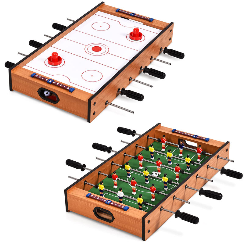 Load image into Gallery viewer, Goplus 2 in 1 Multi Game Table, Mini Foosball Table & Air Hockey Table with Realistic Playing Field