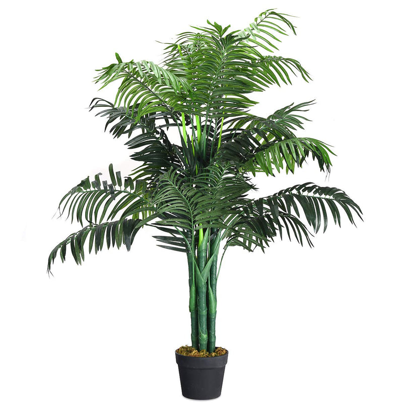 Load image into Gallery viewer, Goplus 3.5 Feet Tall Potted Artificial Palm Tree for Indoor Outdoor