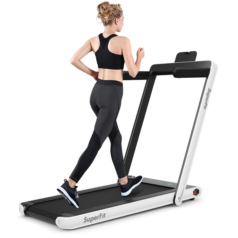 Load image into Gallery viewer, Goplus 2 in 1 Under Desk Treadmill, 2.25HP Superfit Folding Treadmills for Home Office w/Smart APP