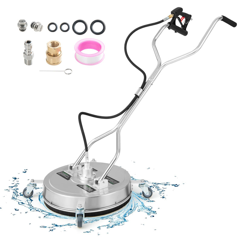 Load image into Gallery viewer, Goplus 20" Pressure Washer Surface Cleaner with 4 Wheels, Dual Handle, Stainless Steel Housing