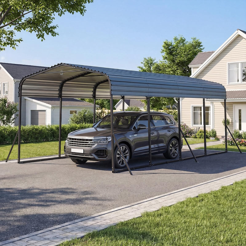 Load image into Gallery viewer, Goplus 12 x 20 FT Heavy-Duty Carport Outdoor Galvanized Steel Garage Car Shelter