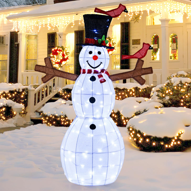 Load image into Gallery viewer, Goplus 4.8 FT Light Up Christmas Snowman with 120 LED Lights
