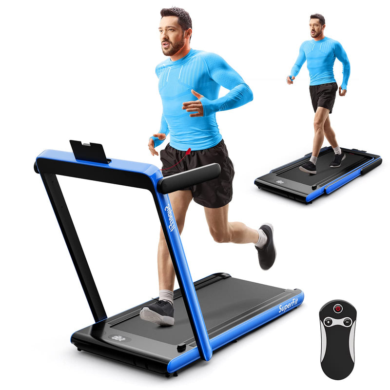 Load image into Gallery viewer, Goplus 2 in 1 Under Desk Treadmill, Blue