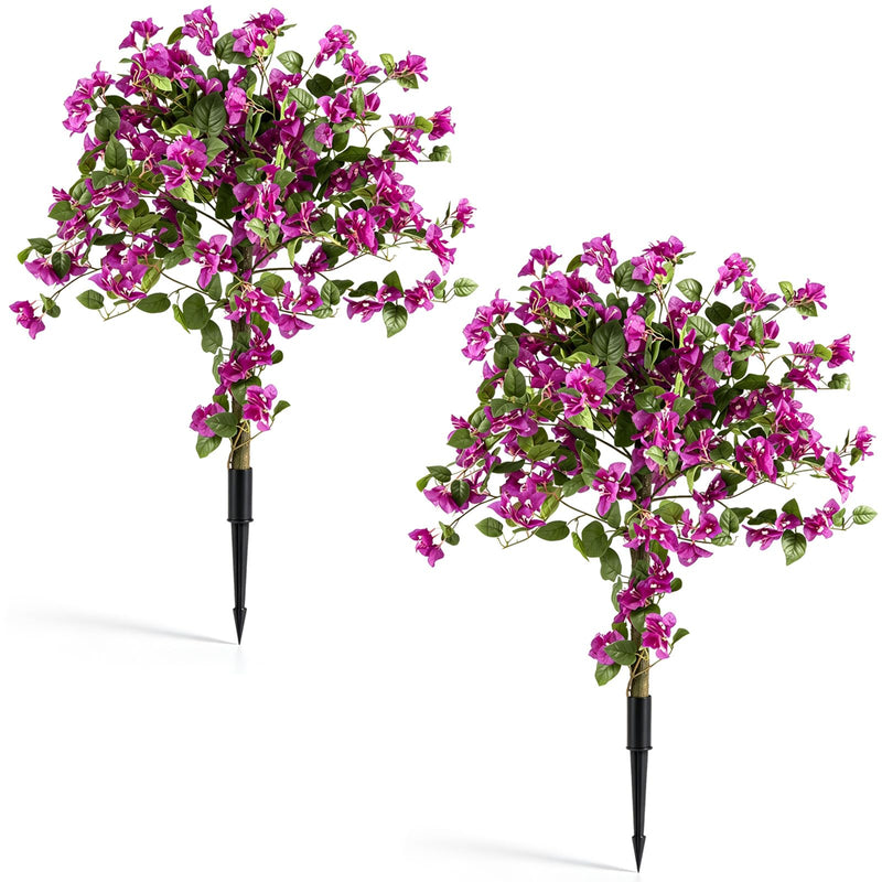 Load image into Gallery viewer, Goplus 2 Pack Artificial Bougainvillea Trees | 43.5" Sun-Protective Fake Silk Floral Plants