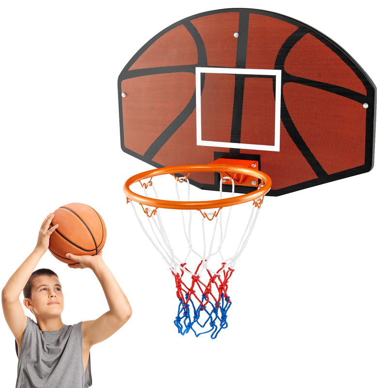 Load image into Gallery viewer, Goplus Wall Mount Basketball Hoop, 26" x 17.5" Indoor Outdoor Basketball Games w/Large Shatter-Proof Backboard