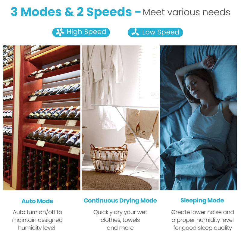 Load image into Gallery viewer, 2000 Sq. Ft Dehumidifier with 3 Modes, 2 Speeds, LED Touch Control Panel, Dehumidifier for Home Office