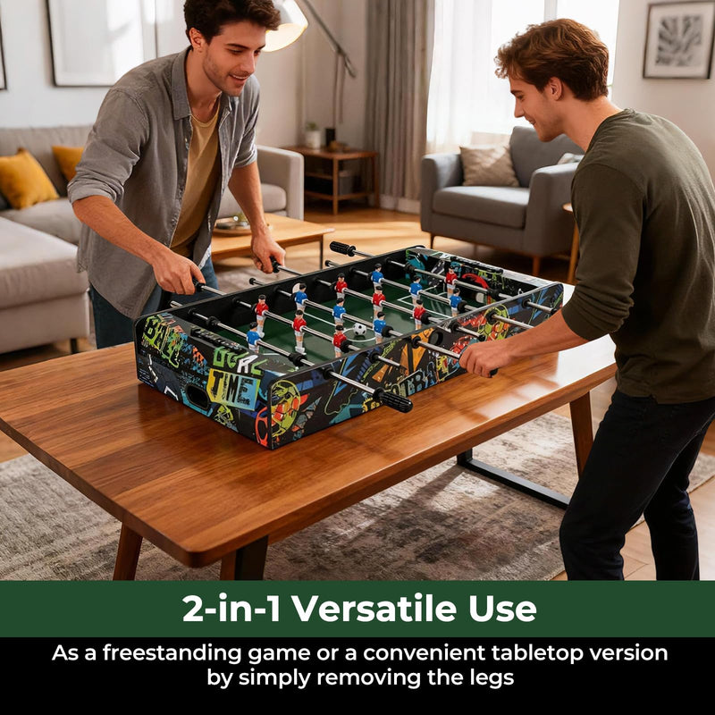 Load image into Gallery viewer, Goplus 2-in-1 Soccer Table with Detachable Legs for Tabletop for Indoor Home Office Bar Game Room