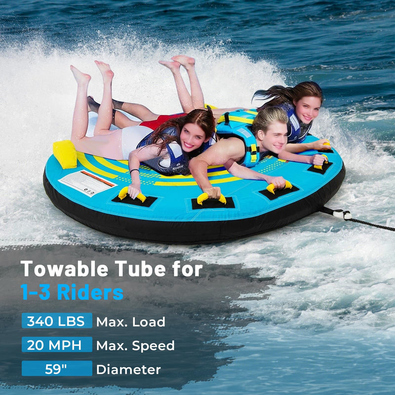 Load image into Gallery viewer, 1-3 Riders Inflatable Boat Tube with Quick Connector Drainage