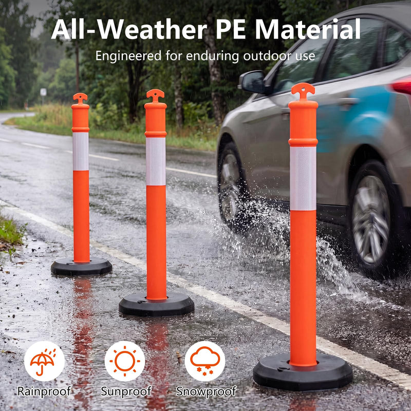 Load image into Gallery viewer, Goplus 3/6/9 Pack Traffic Delineator Posts with Fillable Base