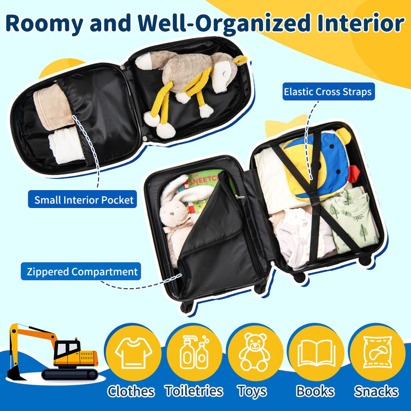 Load image into Gallery viewer, 2 PCS Kid Luggage Set With Spinner Wheels for Children Boys Girls-Dark Blue