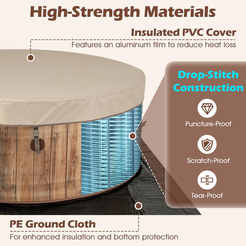 Load image into Gallery viewer, Goplus Inflatable Hot Tub SPA 4-6 Person 72" Round Pool Hottub W/ 120 Air Jets