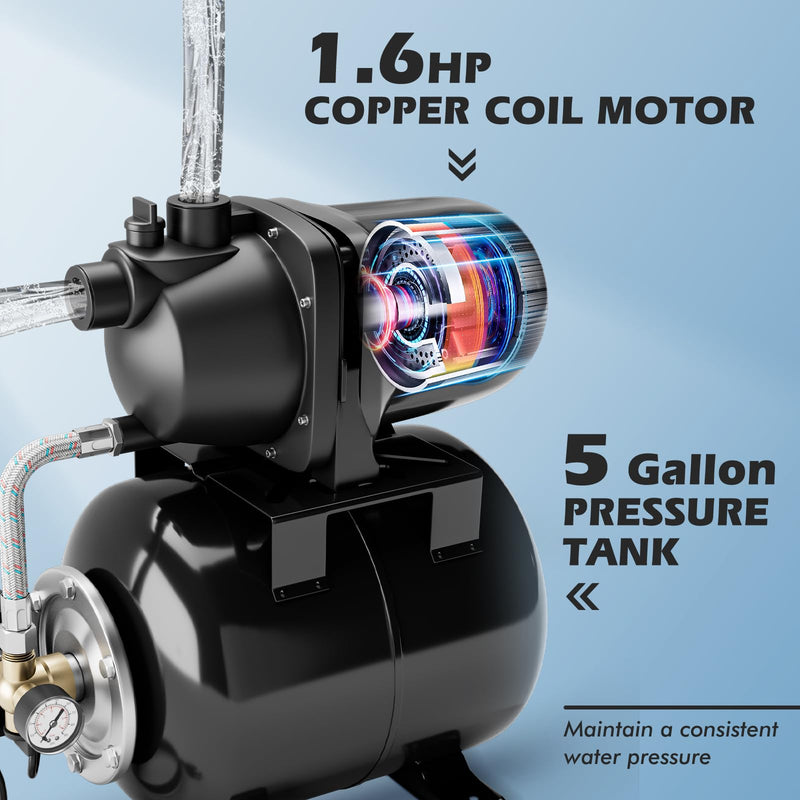 Load image into Gallery viewer, Goplus 1.6HP Shallow Well Pump with Pressure Tank