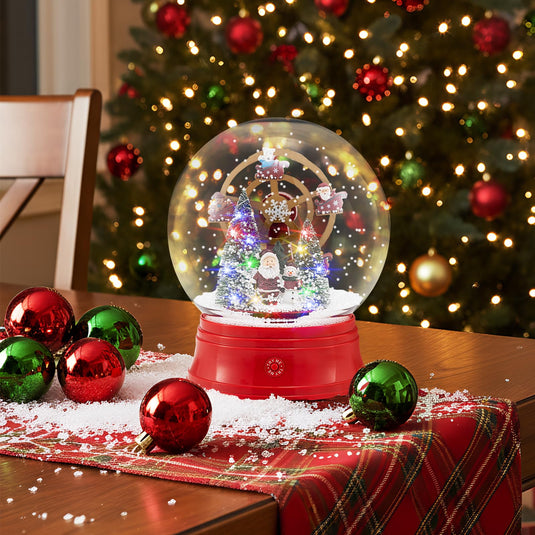 Goplus 5 Ft Christmas Snow Globe Lantern ( Snowing Santa with Ferris Wheel )