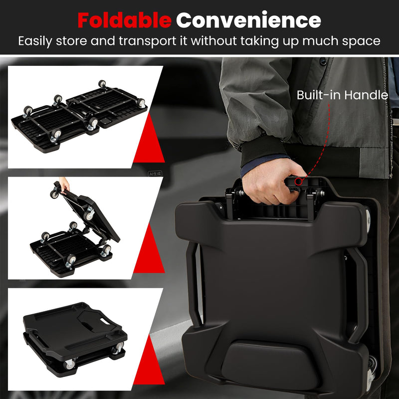 Load image into Gallery viewer, Goplus 43 Inches Mechanic Creeper with Padded Headrest & Tool Trays