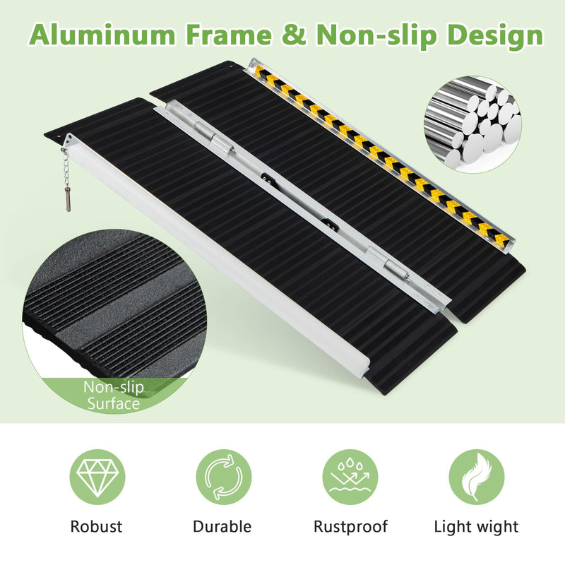 Load image into Gallery viewer, Goplus Portable Aluminum Wheelchair Ramp