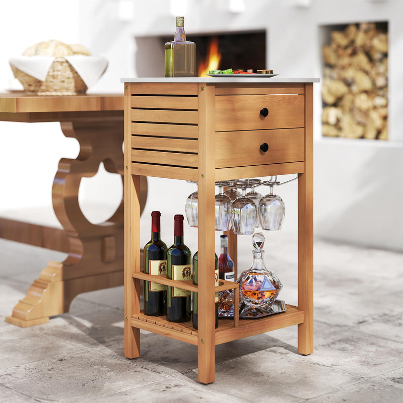 Load image into Gallery viewer, Goplus Outdoor Bar Buffet Sideboard for Backyard Garden Deck Corner
