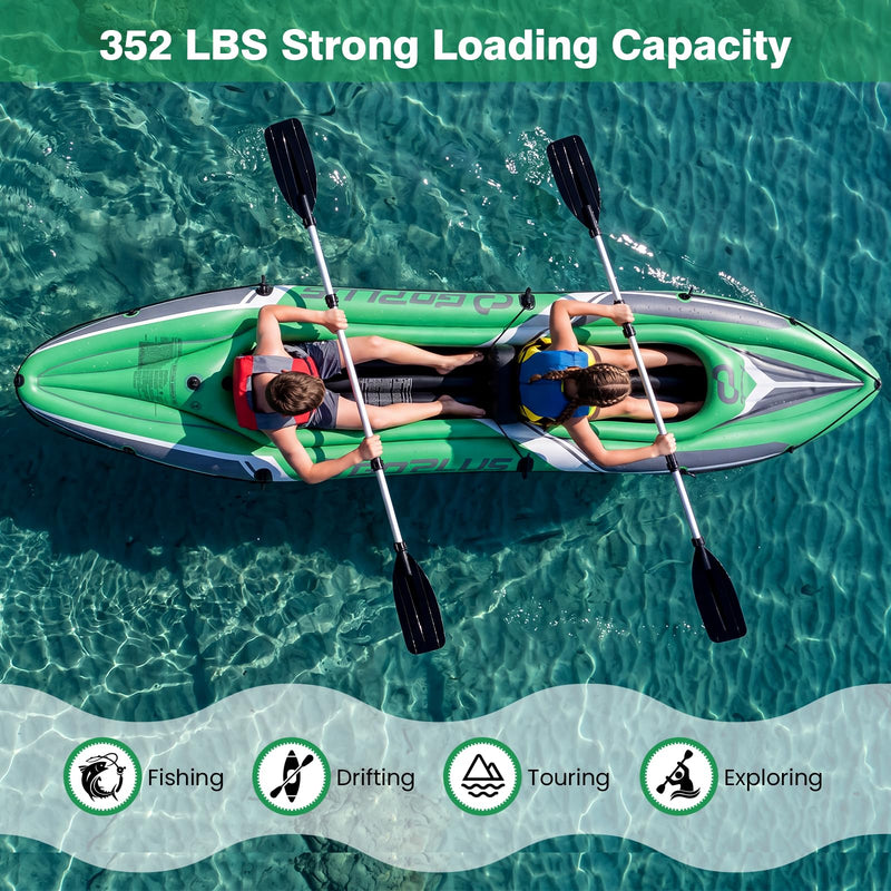 Load image into Gallery viewer, Goplus 11.5 FT Tandem Touring Kayak with Aluminum Paddles for Adults Fishing Lake River