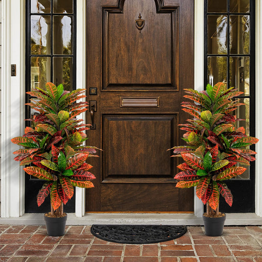 Goplus Artificial Croton Palm Tree