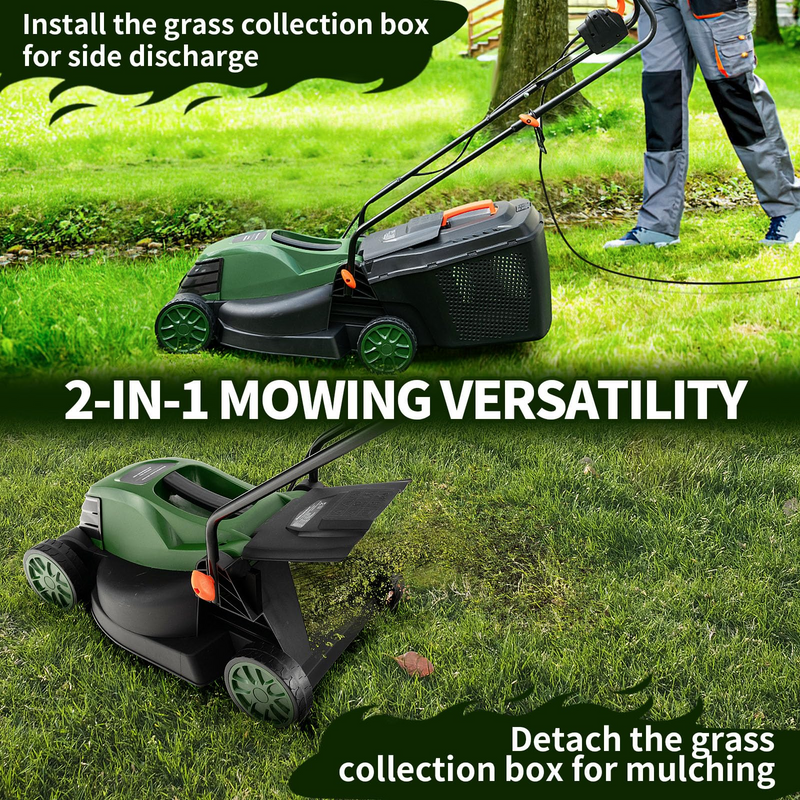 Load image into Gallery viewer, Goplus Electric Lawn Mower, 2-in-1 Versatile Corded Lawn Mower, 10 AMP Motor, 13" Cutting Deck
