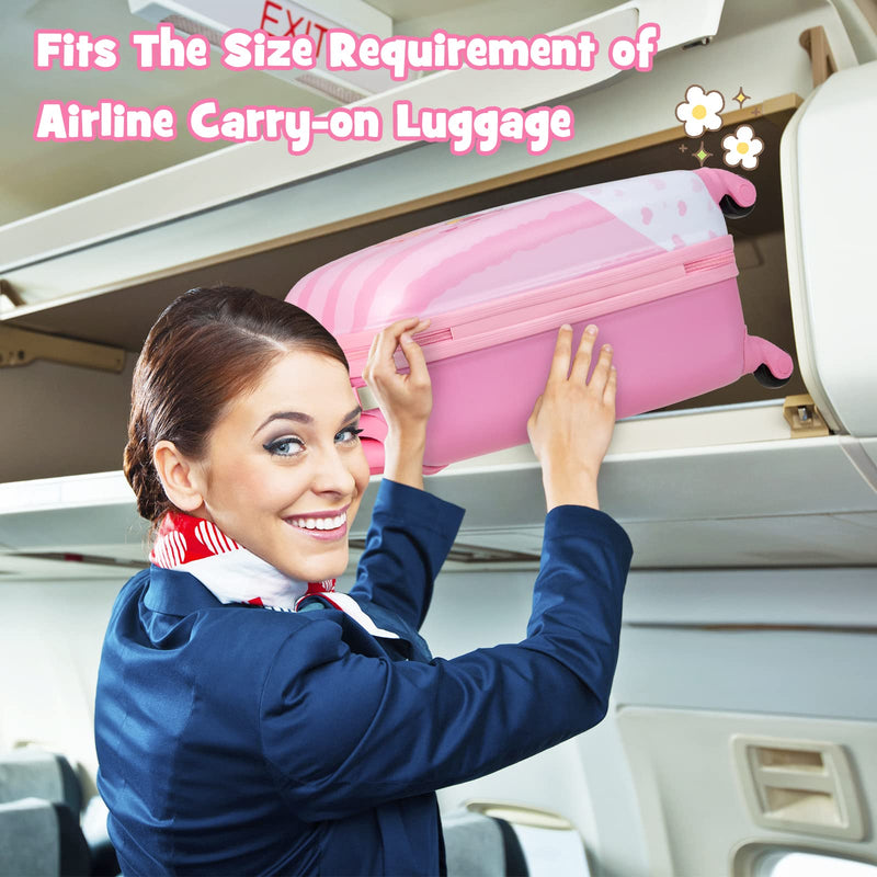 Load image into Gallery viewer, Goplus 2PC Kids Luggage, 12" & 16" Kids Carry On Luggage Set, Lightweight Spinner Suitcases