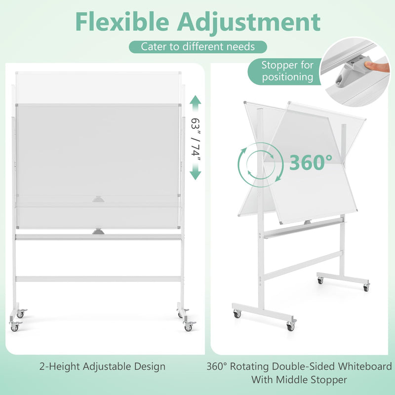Load image into Gallery viewer, Goplus 48" x 36" Double-Sided Magnetic Dry Erase Board with Flipchart