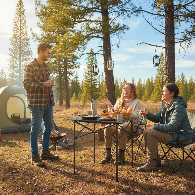 Load image into Gallery viewer, Goplus Outdoor Folding Camping Table with Snap-Together Design & Carrying Bag