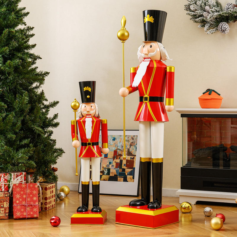 Load image into Gallery viewer, Goplus 32.5 Inch Christmas Nutcracker with High Hat and Beautiful Scepter