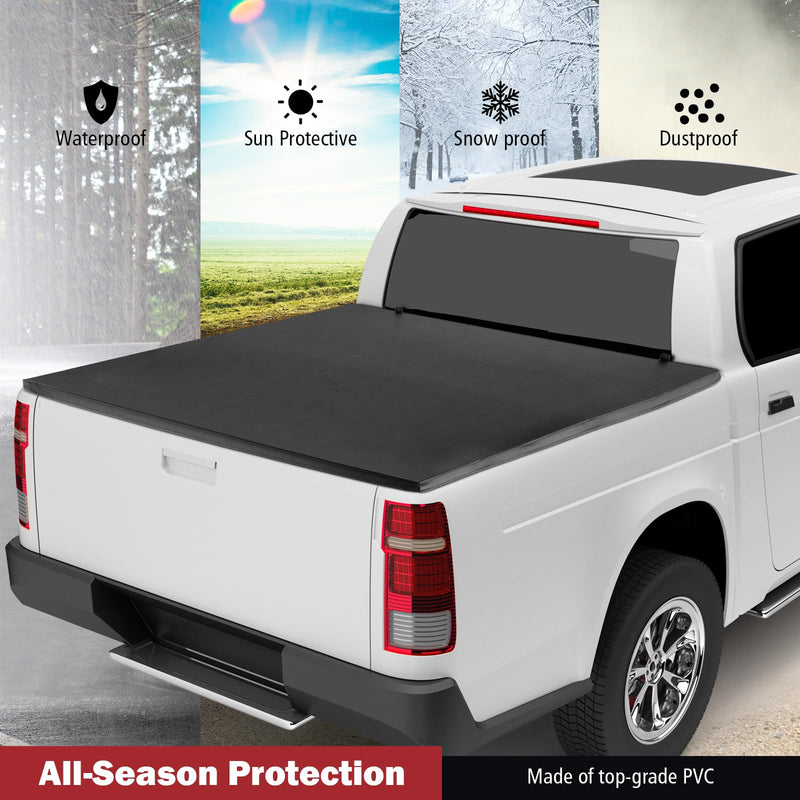 Load image into Gallery viewer, Goplus Soft Quad-Fold Tonneau Cover
