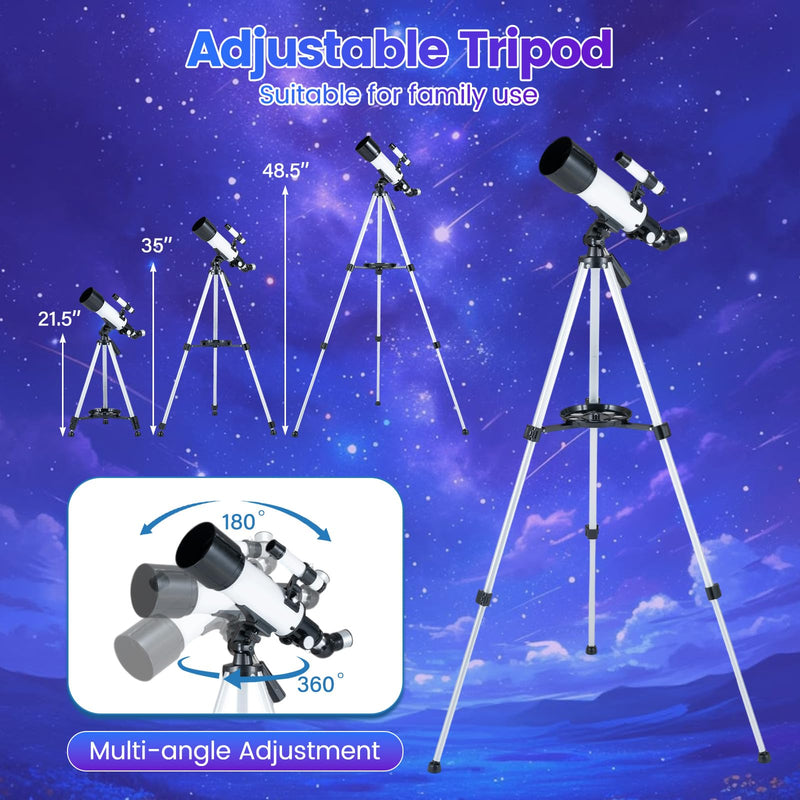 Load image into Gallery viewer, Goplus 70 MM Aperture Refractor Telescope for Beginners & Adults