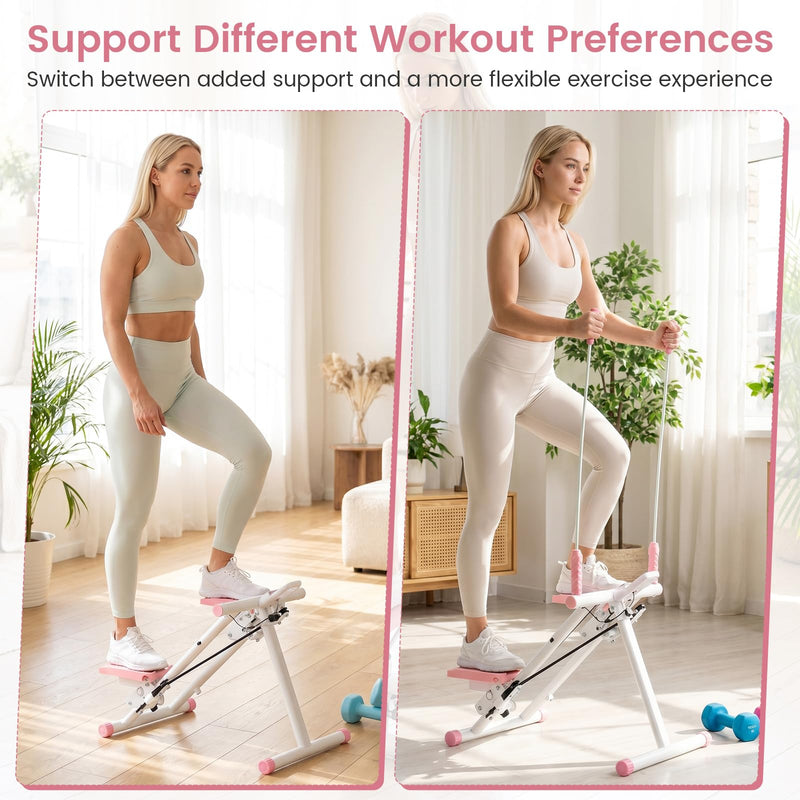Load image into Gallery viewer, Goplus Stair Stepper Foldable Vertical Climber Exercise Machine with Detachable Handlebar