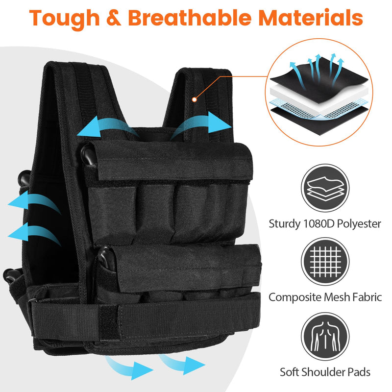 Load image into Gallery viewer, Goplus Adjustable Weighted Vest | 44lbs/66lbs Weight Vest for Men Women