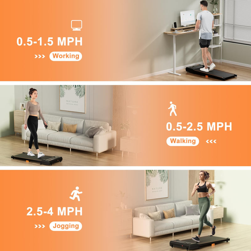 Load image into Gallery viewer, Goplus Walking Pad 340 LBS Capacity Under Desk Treadmill with Remote Control LED Display